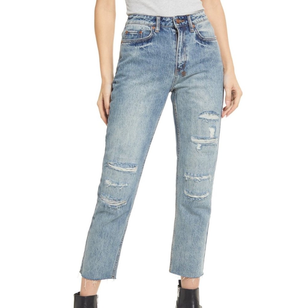 NWT- Ksubi Nine-O Trashed Lifetime Raw Hem Slim Fit Jeans